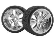 HPI PHALTLINE TYRES & TREMOR WHEELS (140X70MM) PAIR 4731